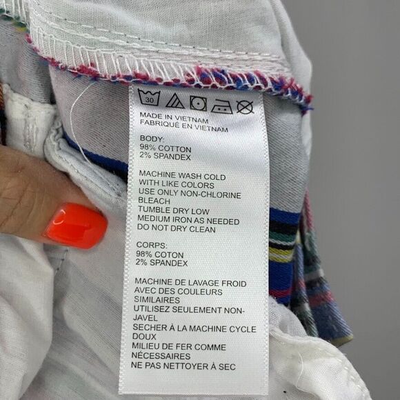 Urban Outfitters Shorts Men 30 Prep Chino Bermuda Red blue Stretch Summer Resort - Picture 8 of 9